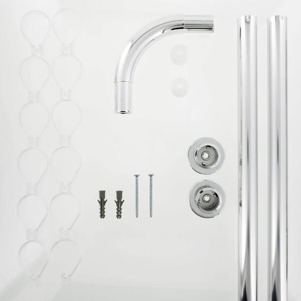 Sealskin set Seallux de barra esquinera ducha+12 anillas 90x90cm Cromo