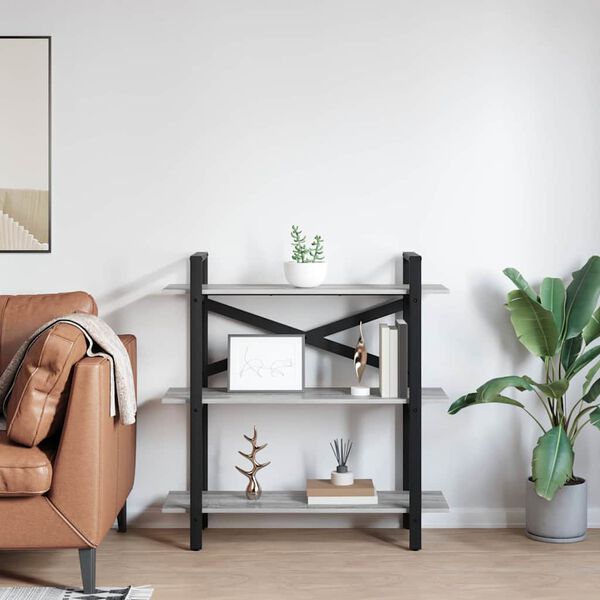 vidaXL Estante de libros Gris Sonoma 100 x 33,5 x 102 cm