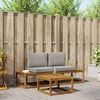 vidaXL Conjunto de sof&aacute;s de exterior con coj&iacute;n 3 pcs Natural