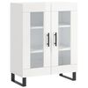 vidaXL Aparador de madera contrachapada blanco brillante 69,5x34x90 cm