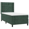vidaXL Cama box spring colch&oacute;n y LED terciopelo verde oscuro 100x200cm