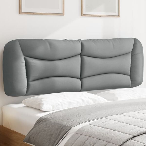 vidaXL Cabecero de cama acolchado Hvar tela gris claro 152 cm