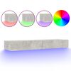 vidaXL Mueble para TV con luces LED gris hormig&oacute;n 120x35x15,5 cm