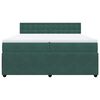 vidaXL Cama box spring con colch&oacute;n terciopelo verde oscuro 200x200 cm
