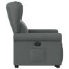 vidaXL Sill&oacute;n el&eacute;ctrico reclinable elevable de tela gris oscuro