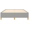 vidaXL Estructura de cama doble sin colch&oacute;n tela gris claro 135x190 cm