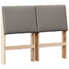 vidaXL Cabecero tapizado Taup&eacute; 135 cm Madera de pino macizo