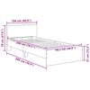 vidaXL Estructura de cama con cabecera Madera Vieja 100 x 200 cm