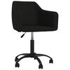 vidaXL Silla de comedor giratoria de terciopelo negro