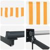 vidaXL Toldo manual retr&aacute;ctil con LEDs Naranja y 3,5 x 2,5 m