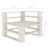 vidaXL Set de muebles de palets de jard&iacute;n 4 pzas madera cojines crema