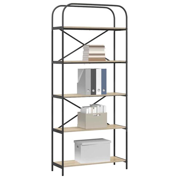 vidaXL Estante de libros Roble Sonoma 80 x 30 x 183 cm