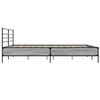 vidaXL Estructura cama madera ingeniería metal gris Sonoma 200x200 cm