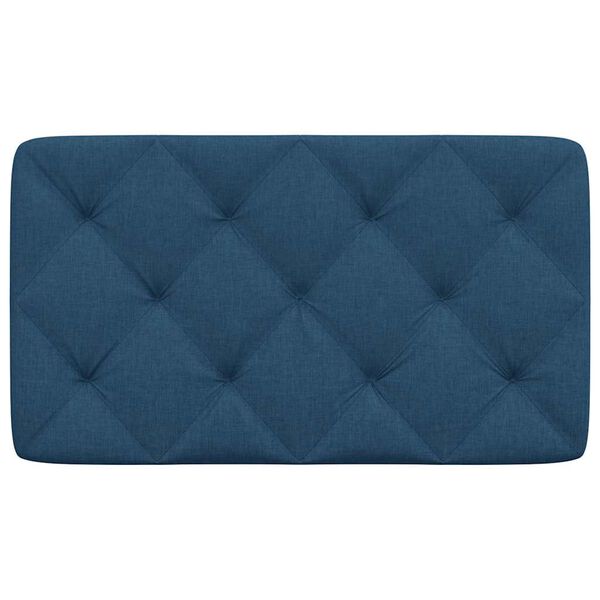 vidaXL Cabecero de cama acolchado tela azul 80 cm