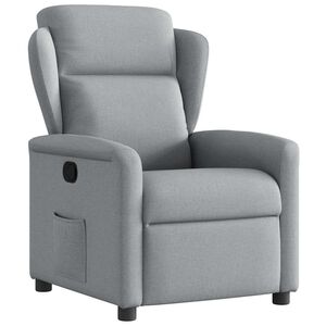 vidaXL Sillón reclinable de tela gris claro
