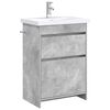 vidaXL Juego de muebles de ba&ntilde;o Gris Hormig&oacute;n 61 x 40 x 84,5 cm