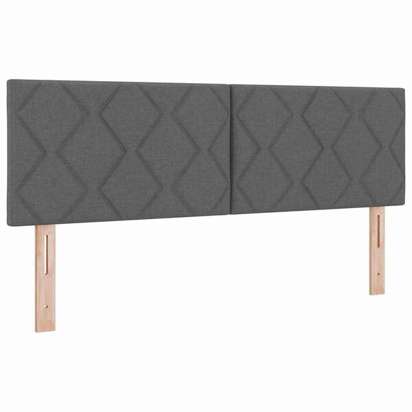 vidaXL Cabecero con cabecera Gris oscuro 160 cm Cuero sint&eacute;tico