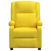 vidaXL Sill&oacute;n de masaje el&eacute;ctrico tela amarillo claro