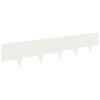 vidaXL Borde de C&eacute;sped 50 uds. 100 x 20 cm Acero Blanco
