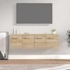 vidaXL Armarios de pared 2 uds contrachapada roble Sonoma 60x36,5x35cm