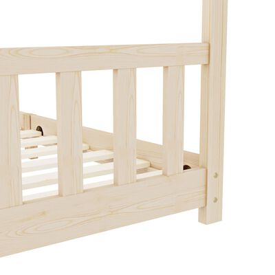 vidaXL Estructura de cama infantil de madera maciza de pino 90x200 cm