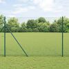 vidaXL Poste de Valla Verde 10 x 1,5 m (malla de 13 mm) Acero y PVC