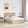 vidaXL Estructura de cama Roble Sonoma 135 x 190 cm Madera Ingenieril