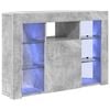 vidaXL Armario LED para TV de Esquina 100x40x68cm Gris Concreto