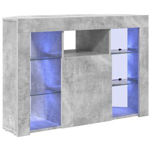 vidaXL Armario LED para TV de Esquina 100x40x68cm Gris Concreto