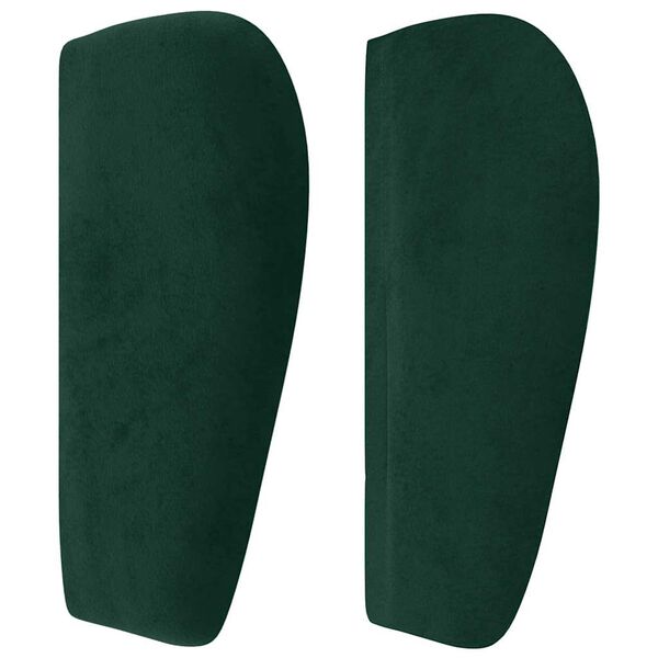 vidaXL Cabecero de terciopelo verde oscuro 163x23x78/88 cm