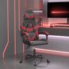 vidaXL Silla gaming cuero sintético negro y rojo vino tinto