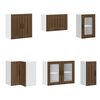 vidaXL Conjunto de armarios de cocina de 11 piezas "Lucca" de madera de ingenier&iacute;a de roble marr&oacute;n