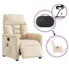 vidaXL Sill&oacute;n masaje el&eacute;ctrico reclinable elevable tela beige