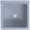 vidaXL Fregadero lavabo de pared resina gris 40x40x24 cm