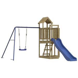 vidaXL Parque infantil de exterior madera de pino impregnada