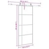 vidaXL Puerta corredera con set herrajes negro 90x205 cm vidrio ESG