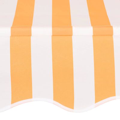 vidaXL Toldo manual retráctil 100 cm naranja y blanco a rayas