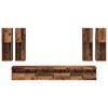 vidaXL Conjunto de mueble para TV de pared 7 pcs Madera envejecida