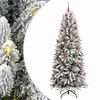 vidaXL &Aacute;rbol de Navidad artificial 210 cm PVC y Pl&aacute;stico y Acero y PE