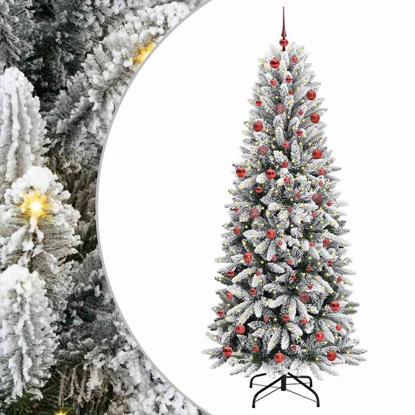 vidaXL &Aacute;rbol de Navidad artificial 210 cm PVC y Pl&aacute;stico y Acero y PE