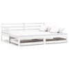 vidaXL Sof&aacute; cama extra&iacute;ble madera maciza de pino blanco 2x(90x200) cm