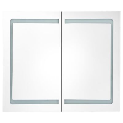 vidaXL Mueble de baño con espejo LED 80x12,2x68 cm