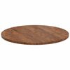 vidaXL Encimera Marrón oscuro Ø 80 x 2.5 cm Madera de roble sólida