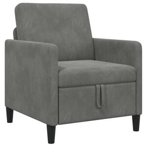 vidaXL Sof&aacute; con almacenamiento Gris oscuro 72 x 78 x 87 cm Poli&eacute;ster