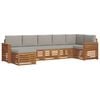 vidaXL Conjunto de sof&aacute;s de exterior 7 uds. Gris Natural y Claro