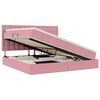 vidaXL Cama con almacenamiento y colch&oacute;n Rosa 200 x 200 cm Terciopelo