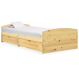 vidaXL Estructura de cama con 2 cajones madera maciza pino 90x200 cm