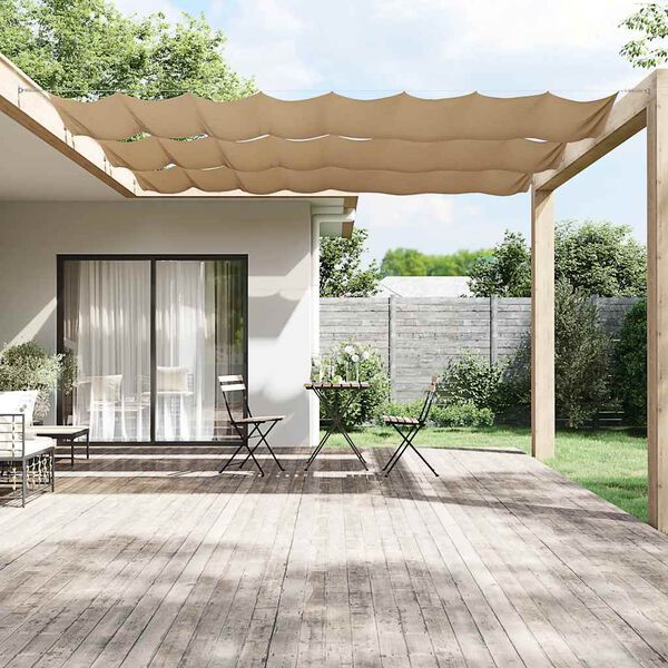 vidaXL Toldo vertical tela oxford color gris taupe 100x1000 cm