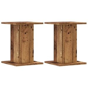 vidaXL Soportes altavoces 2 uds madera roble envejecido 30x30x40 cm