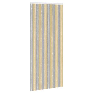 vidaXL Cortina de Insectos de Chenilla Gris y Beige 100 x 230 cm